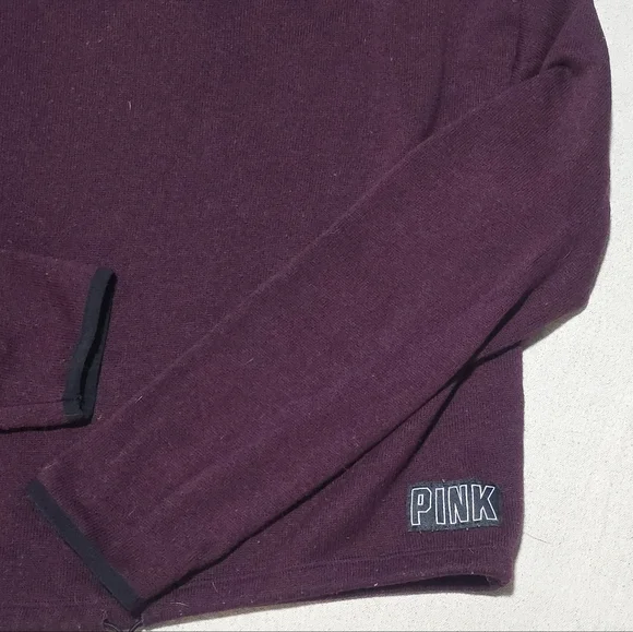 PINK Victoria's Secret Maroon Pull On  Hoodie Women's Size S - Picture 3 of 4